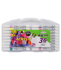 Marker Acrilic 36 culori, cutie plastic, ML50-6